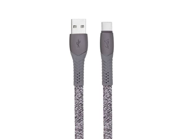 Rivacase PS 6102 GR12, 1,2 m, USB C, USB A, USB 2.0, 0,48 Gbit/sek, Grå