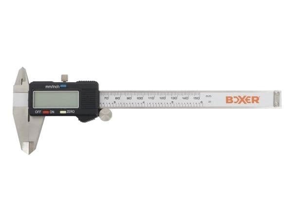 Boxer® digital skydelære med LCD Display 0 - 150 mm rustfrit stål