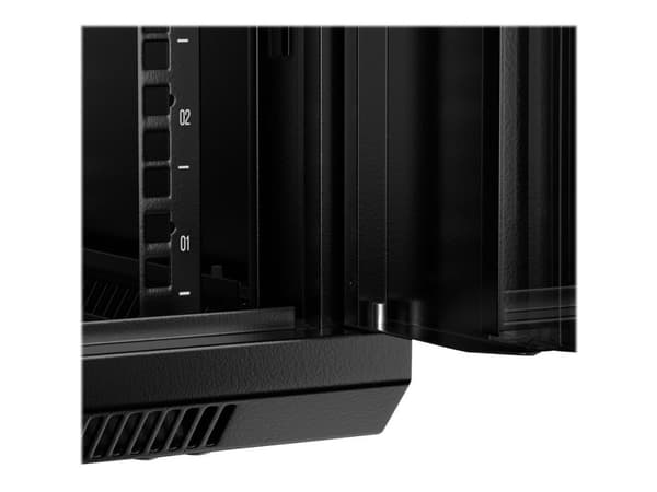 Netrack - Rack skåp - väggmontering - svart - 18U - 19"