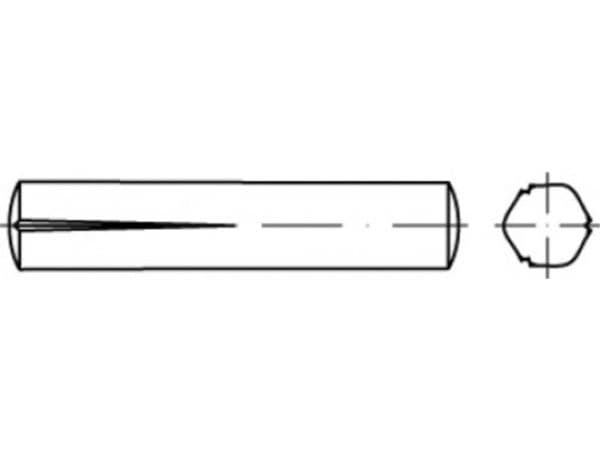 TOOLCRAFT spikklampar 4 mm stål 100 st