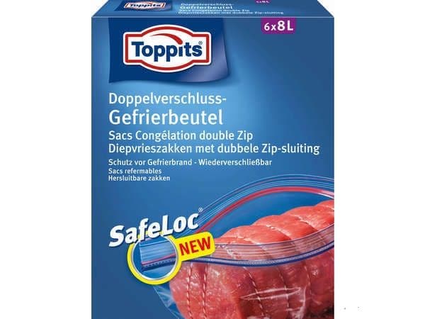 Toppits dubbelförseglade fryspåsar