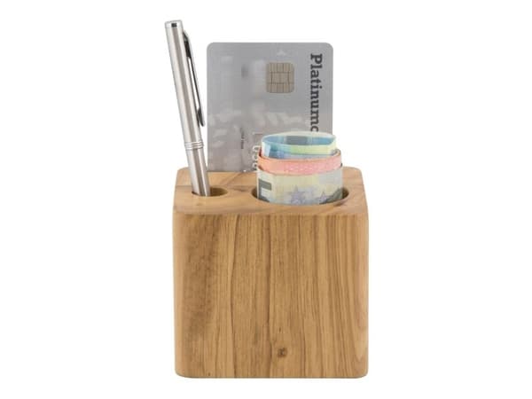 Securit® CUBE til regning i massivt træ i teak