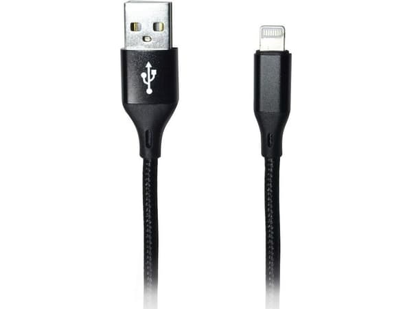 Msonic USB-A - Lightning-kabel 1 m svart (MLU623)