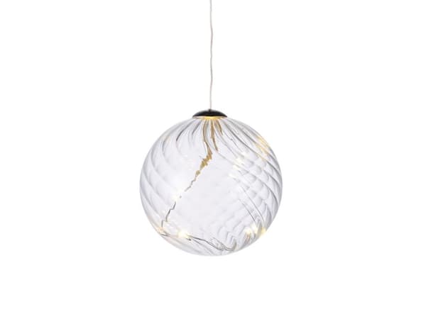 Sirius Wave Kugle - Klar - Ø 8 cm