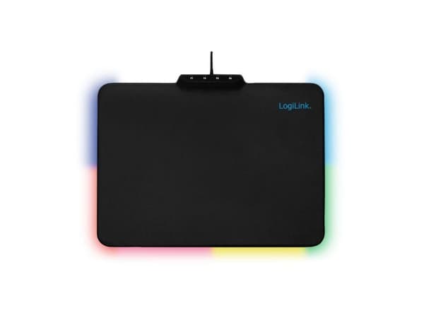 LogiLink ID0155, Sort, Monokromatisk, Gummi, USB-strøm, Musematte til gaming