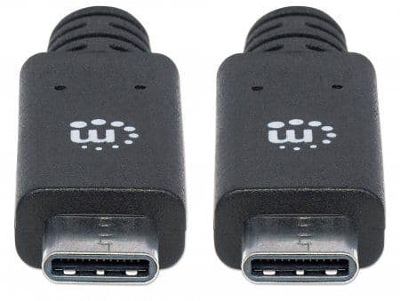 Manhattan 355223, 1 m, USB C, USB C, USB 3.2 Gen 2 (3.1 Gen 2), 10000 Mbit/s, Sort