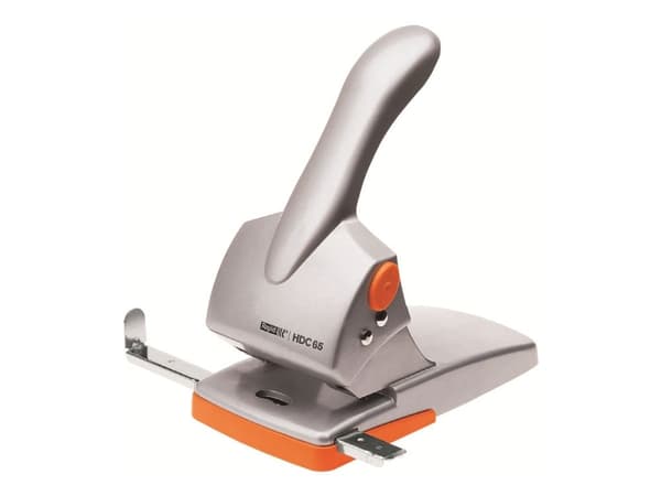 Rapid HDC65 - Hullstanser - robust - 65 ark - metall, ABS-plast - oransje/grå