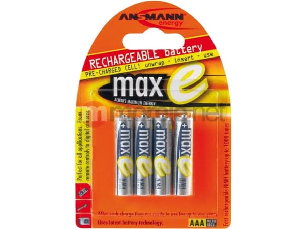 ANSMANN maxE - Batteri 4 x AAA - NiMH - (oppladbart) - 800 mAh