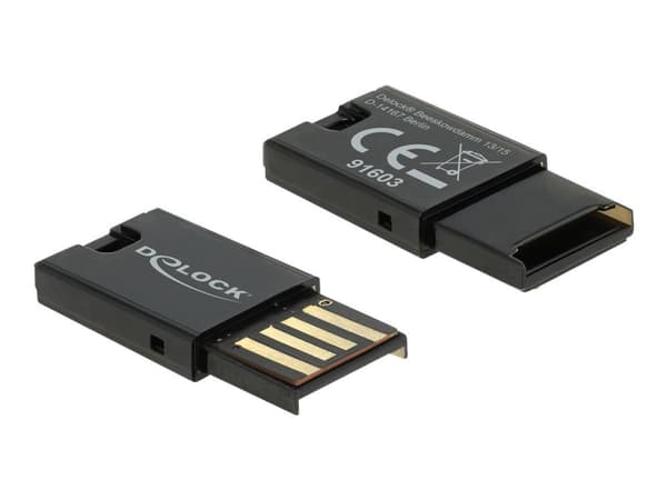 Delock - Kortleser (microSD, microSDHC, microSDXC, microSDHC UHS-I, microSDXC UHS-I, microSDHC UHS-II, microSDXC UHS-II) - USB 2.0