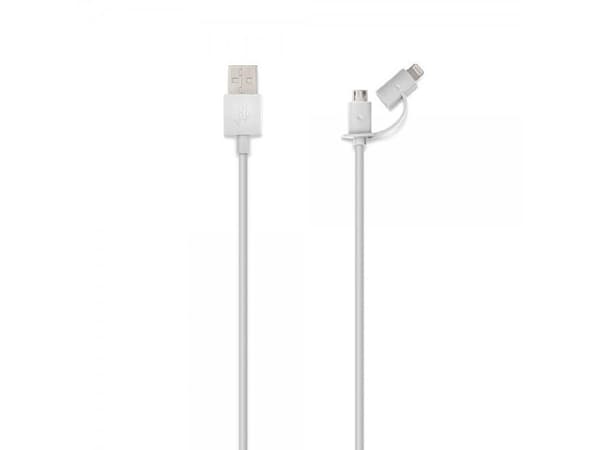 Usbepower DUO-kabel - vit