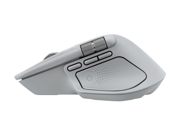 Logitech MX Master 4, Oikeakätinen, Laser, RF Wireless + Bluetooth, 8000 DPI, Harmaa