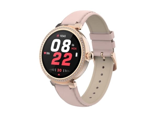 DENVER SWC-342 - Smart ur med rem - ros - display 1,2" - Bluetooth