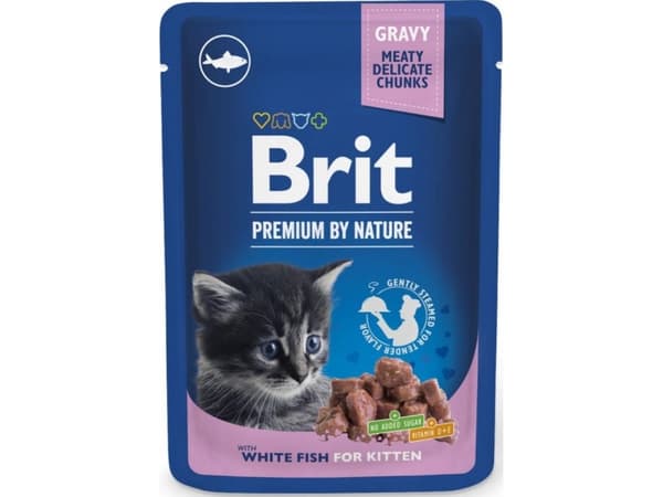 Brit CAT PREM.WHITE FISH KITTEN 100 g – pose 111835 637