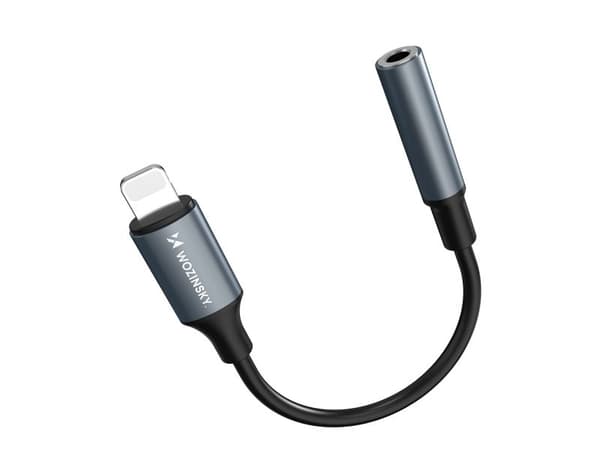Adapter Wozinsky WALJ-01 Lightning - mini jack 3,5mm - czarny