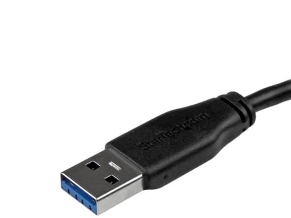 StarTech.com 3m 10ft Slim USB 3.0 A - Micro B kaapeli M/M - Mobile Charge Sync USB 3.0 Micro B kaapeli älypuhelimiin ja tabletteihin (USB3AUB3MS) -...