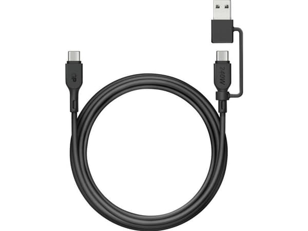 GP Battery 60W lade- og synk-kabel USB-A til USB-C og Lightning (GPCBCCBVBKUSB971)