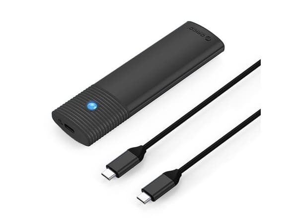 M.2 NVME USB-C 10Gbps -asematasku - musta