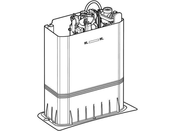 Inner cistern t/Spira set m. armatur