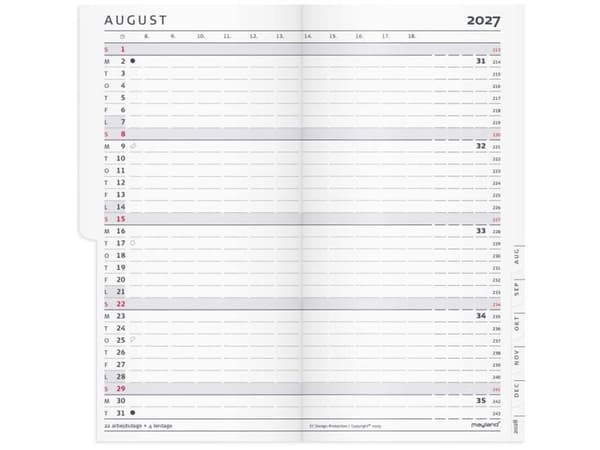 Index Planner månadskalender REFILL + tfn.reg. 2027