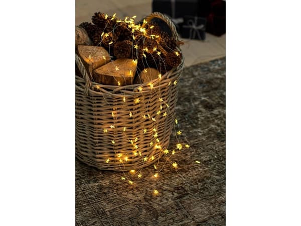 Sirius trille stjärnljusslinga - 125 LED - klar/silver