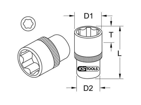 KS Tools 9113810 topnøckel 10 mm