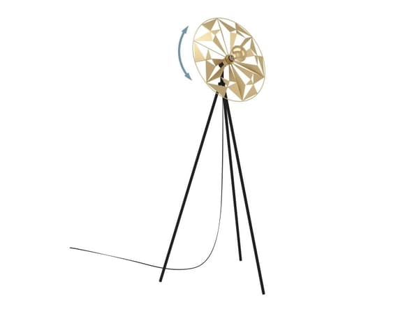 EGLO CASTANUELO gulvlampe E27 H1520 sort/gull