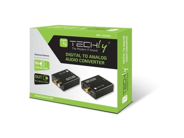 TECHly - Lydomformer fra digital til analog - svart