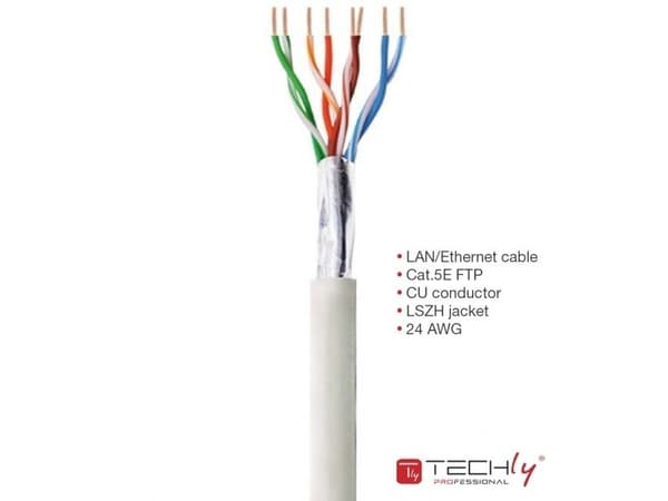 Techly ITP-C5F-305-RIS, 305 m, Cat5e, F/UTP (FTP), Grå