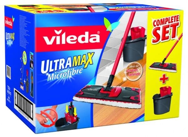 Vileda Ultramax Box, komplett med flatmopp og bøtte