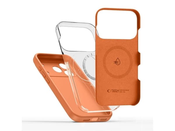 Tech-Protect Silicone MagSafe Case for iPhone 17 Pro Max - Orange