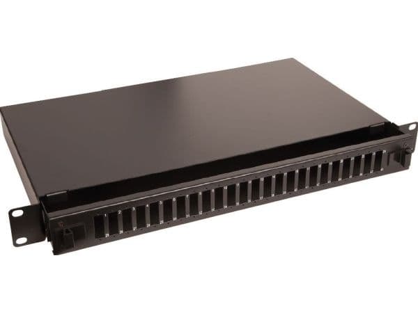 Lanview - Patch-panel - rackmontering - LC Quad/SC Duplex X 24 - svart - 1U - 19"
