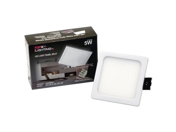 Tope Led Panel Split Sq 5W Nw Ip44 400Lm