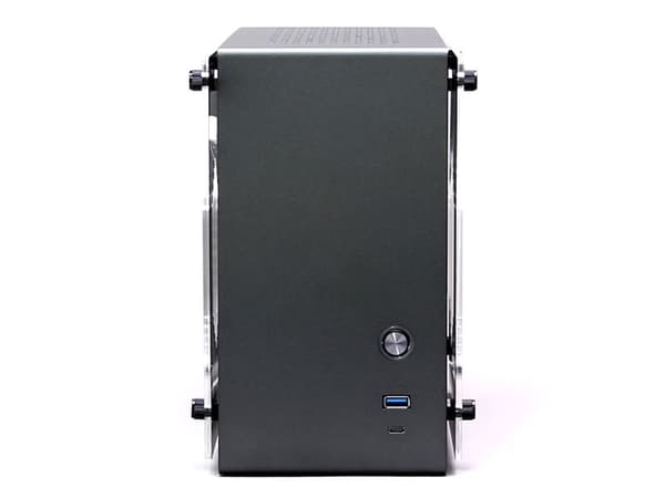 Zalman M2 Mini Gray, Mini Tower, PC, Grå, Mini-ITX, Akryl, Aluminium, Stål, Spilling