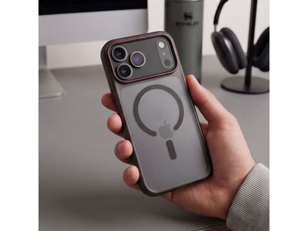 Tech-Protect MagCam MagSafe Case for iPhone 18 Pro Max / 17 Pro Max - Matte Black and Red