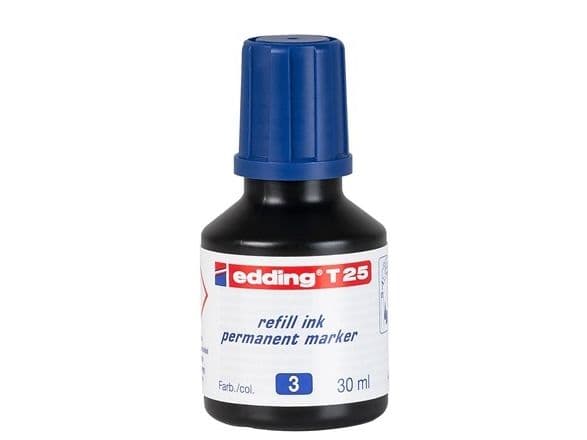 edding T 25 - Blekk - permanent - blå - 30 ml