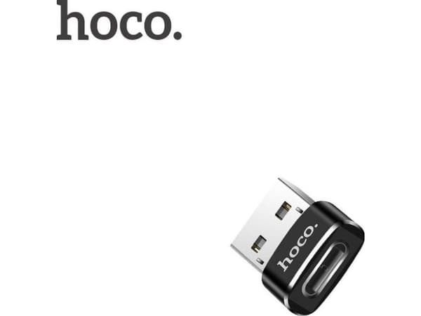 Hoco UA6 USB-C - USB-sovitin musta (6957531064138)