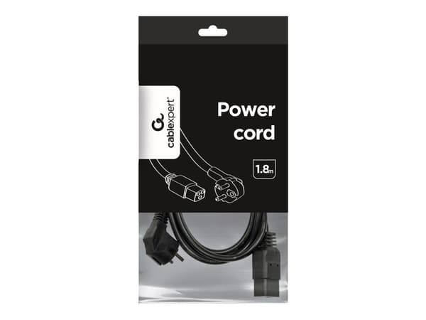 Gembird PC-186-C19 - Strømkabel - power CEE 7/7 (hann) til IEC 60320 C19 - 1.8 m - formstøpt