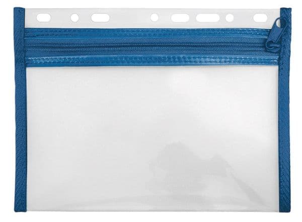 Veloflex Velobag, Polypropylen (PP), Blå, Hvit, A5, A4, Landscape, Glidelås, 1 lommer