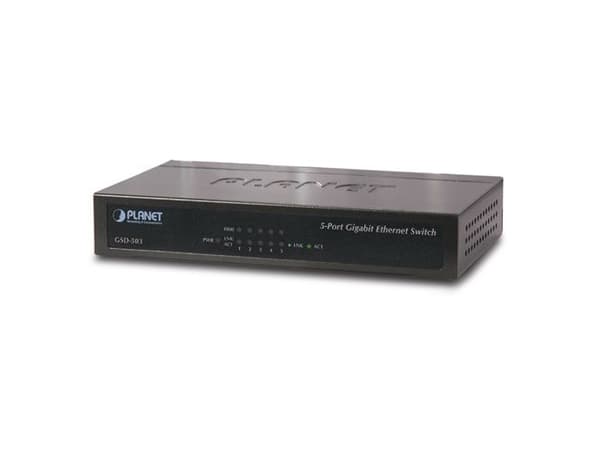 PLANET GSD-503 - Switch - 5 x 10/100/1000 - stasjonær