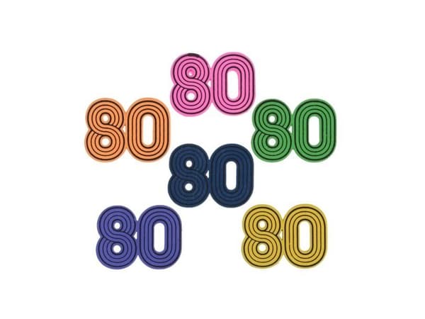 80-talls bordpynt i tre, 10 stk