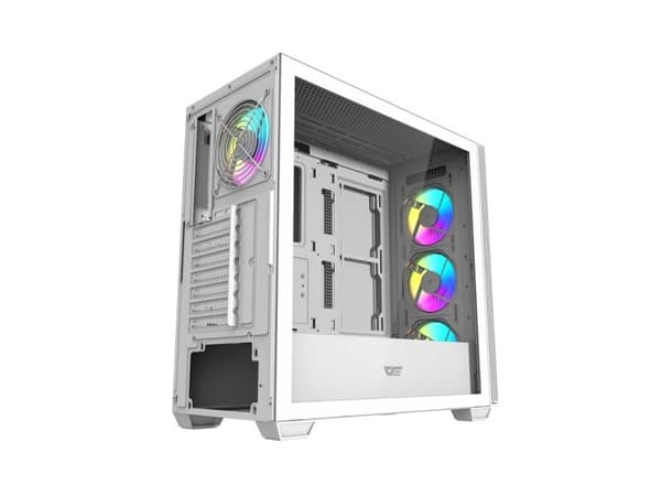 Darkflash DS900WS computer case (White) + 4 ARGB fans