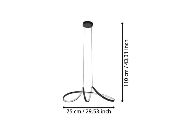 EGLO CALAROSSA-Z Zigbee LED RGB/TW sort pendel