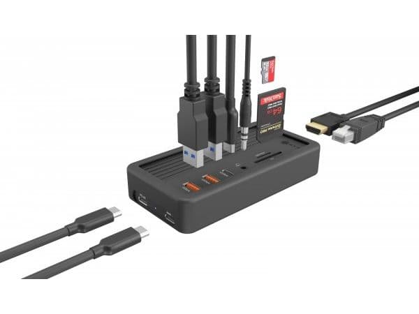IcyBox 10-i-1 dockingsstasjon M.2 NVME SSD