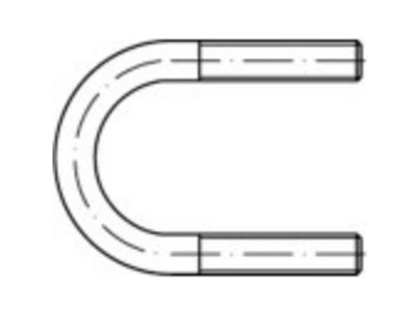 TOOLCRAFT 137767 U-bultar galvaniserat stål 50 st