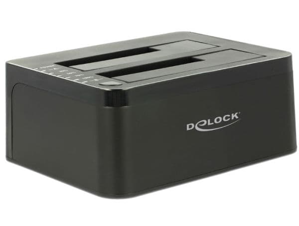 Delock Dual Docking Station SATA HDD > USB 3.0 with Clone Function - Diskkontroller - 2.5", 3.5" - SATA 6Gb/s - USB 3.0