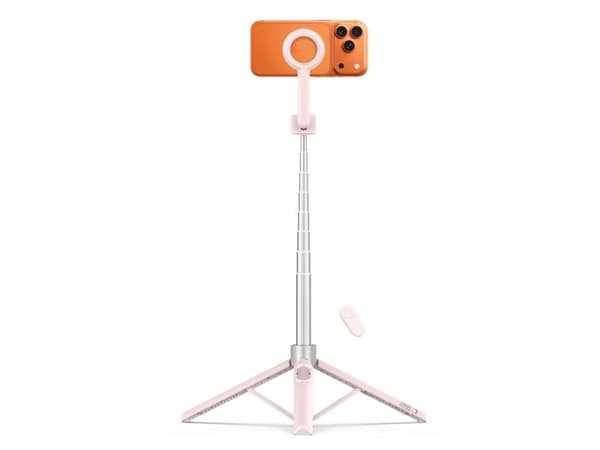 Selfiestang 4kom.pl TECH-PROTECT L10S Magsafe Bluetooth selfiestativ rosa/grå