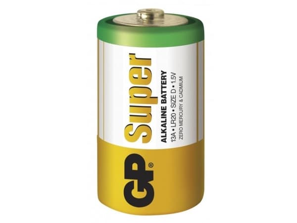 GP Super Alkaline D-batteri 13A/LR20 2-pak