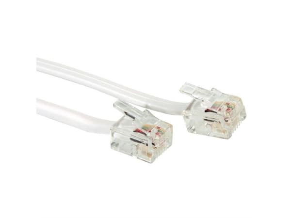 Value RJ-12 Cable, 6P4C 15 m, Grå