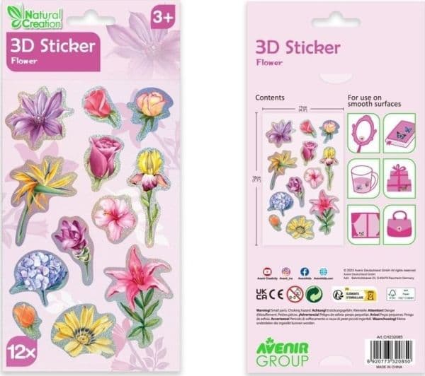 3D-klistremerker - Flowers