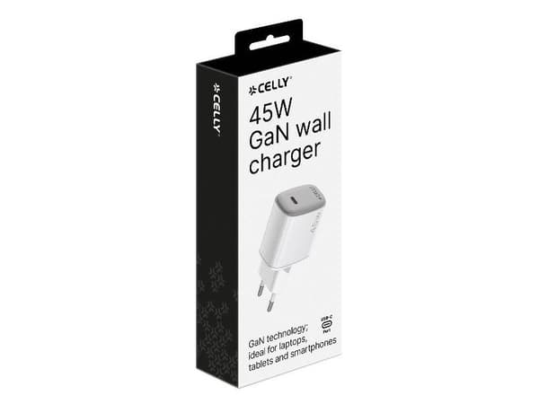 Celly UPTC1USBC45WWH, inomhus, AC, Vit